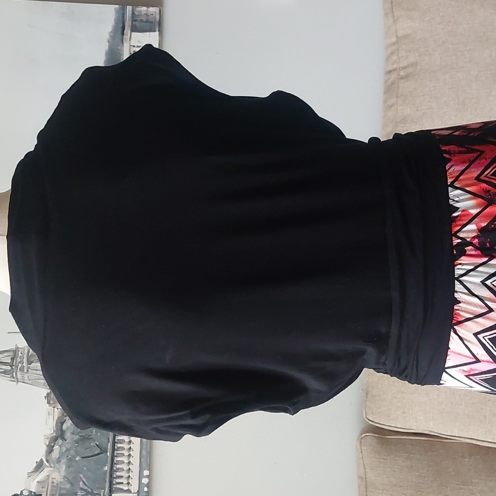 Black and Pink Chevron Maxi Dress From Apt 9 Size L - Picture 4 of 9